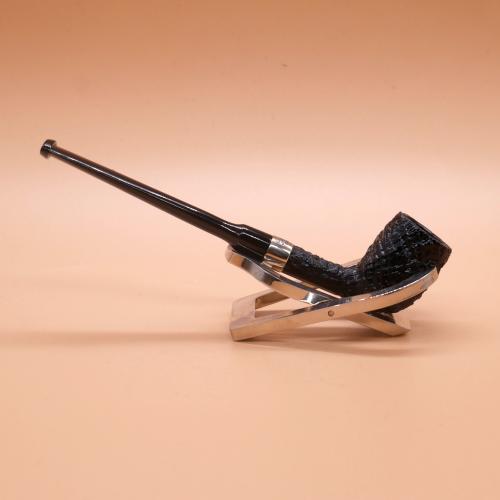 Peterson Belgique Sandblasted Nickel Mounted Fishtail Pipe (PE2865)