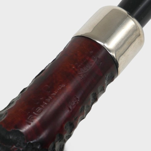 Peterson Irish Made Army 128 Rustic Nickel Mounted Fishtail Pipe (PE3052)