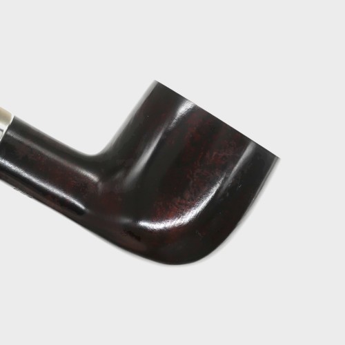 Peterson Irish Made Army 608 Smooth Heritage Nickel Mounted Fishtail Pipe (PE3053)
