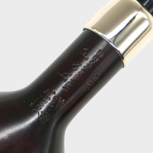 Peterson Irish Made Army 608 Smooth Heritage Nickel Mounted Fishtail Pipe (PE3053)