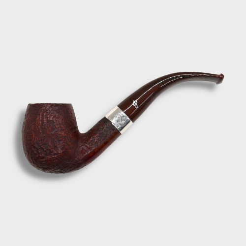 Peterson Irish Harp 69 Sandblast Silver Mounted Fishtail Pipe (PE3080)