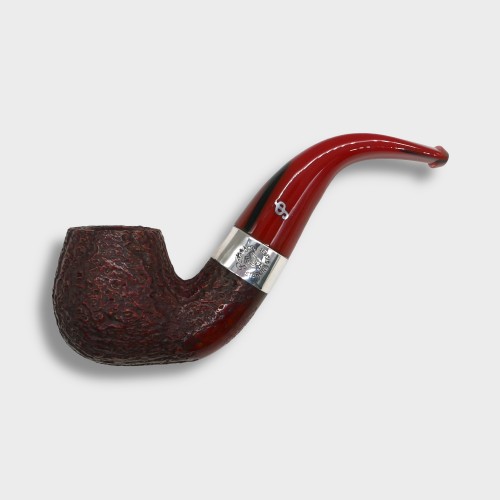 Peterson Irish Harp 230 Sandblast Silver Mounted 9mm Filter Fishtail Pipe (PE3082)