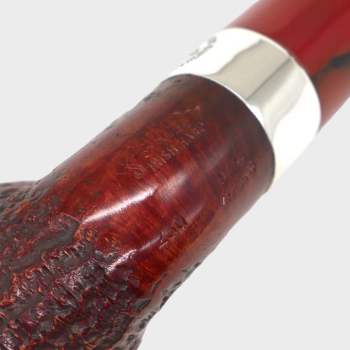 Peterson Irish Harp 230 Sandblast Silver Mounted 9mm Filter Fishtail Pipe (PE3082)