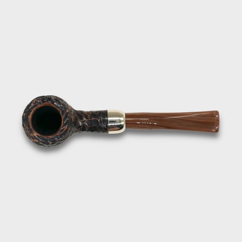 Peterson Derry Rustic X105 Nickel Mounted 9mm Filter Fishtail Pipe (PE3097)