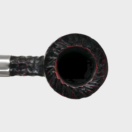 Peterson Irish Made Army 608 Rustic Nickel Mounted Fishtail Pipe (PE3111)