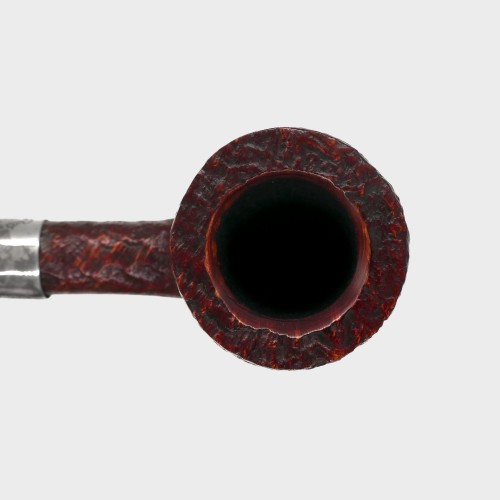 Peterson Irish Harp 608 Sandblast Silver Mounted Fishtail Pipe (PE3112)