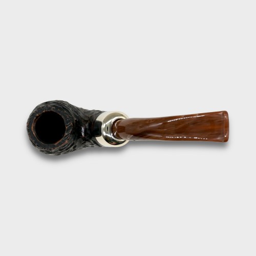 Peterson Derry Rustic 304 Nickel Mounted 9mm Filter Fishtail Pipe (P3120)