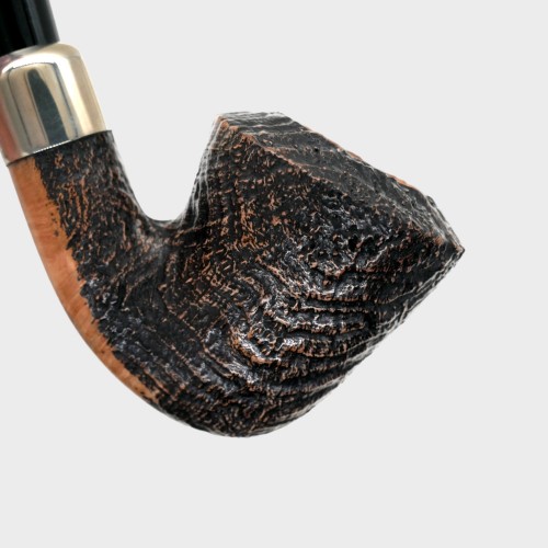 Peterson Arklow B10 Sandblast Silver Mounted Fishtail Pipe (PE3134)