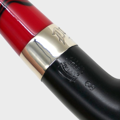 Peterson Dracula 69 Smooth Ebony Nickel Mounted Fishtail Pipe (PE3137)