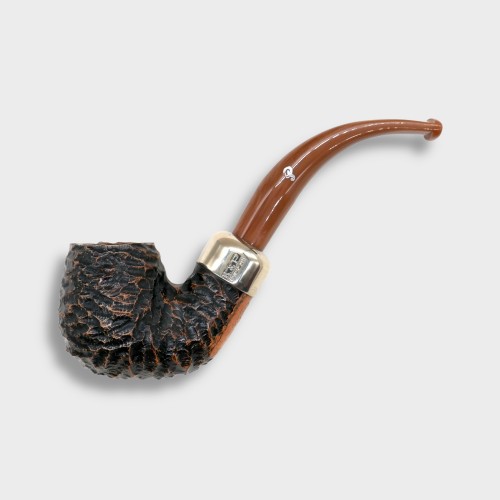 Peterson Derry Rustic 221 Nickel Mounted 9mm Filter Coffee Fishtail Pipe (PE3144)