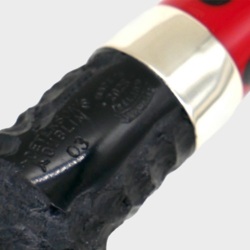 Peterson Dracula 03 Rusticated Ebony Nickel Mounted Fishtail Pipe (PE3186)