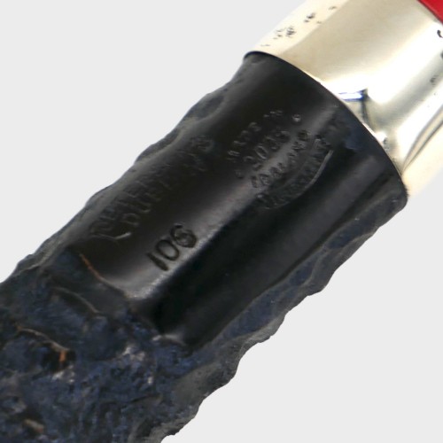 Peterson Dracula 106 Rusticated Ebony Nickel Mounted Fishtail Pipe (PE3187)