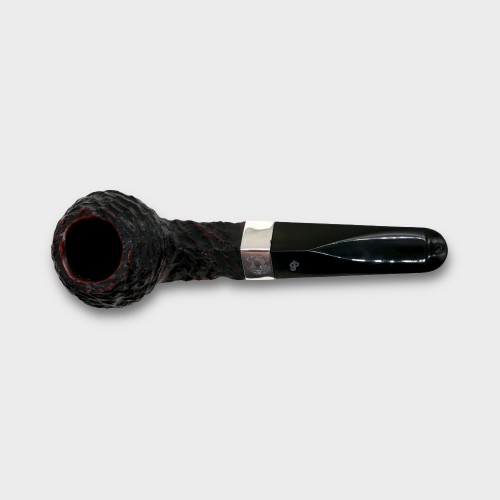 Peterson Sherlock Holmes Baker Street Rustic Silver Mounted P Lip Pipe (PE3198)