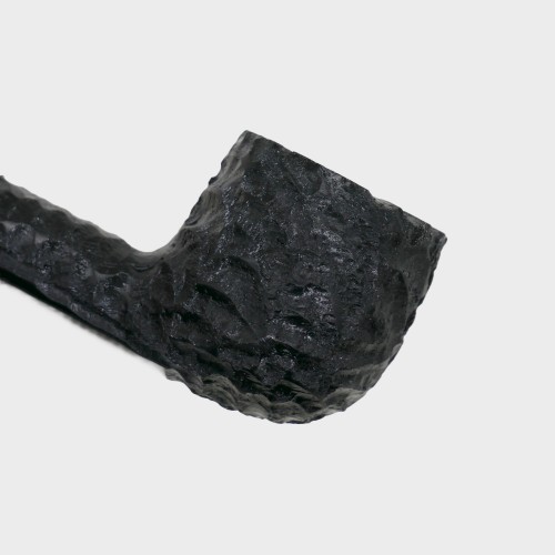 Peterson Dracula 608 Rusticated Ebony Nickel Mounted Fishtail Pipe (PE3222)