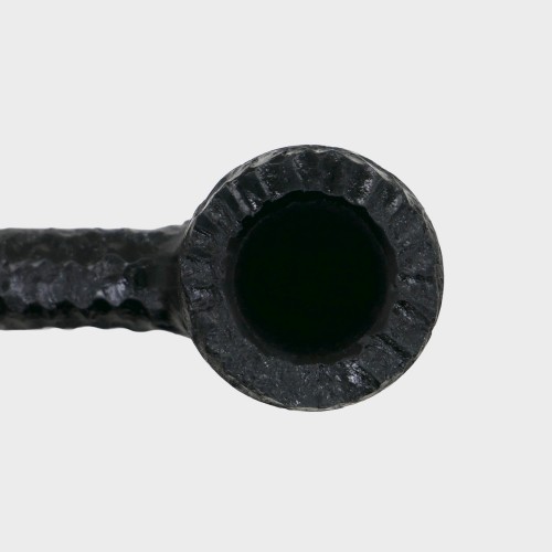 Peterson Dracula 608 Rusticated Ebony Nickel Mounted Fishtail Pipe (PE3222)