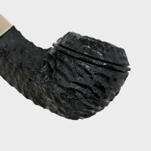 Peterson Dracula 80s Rusticated Ebony Nickel Mounted Fishtail Pipe (PE3232)