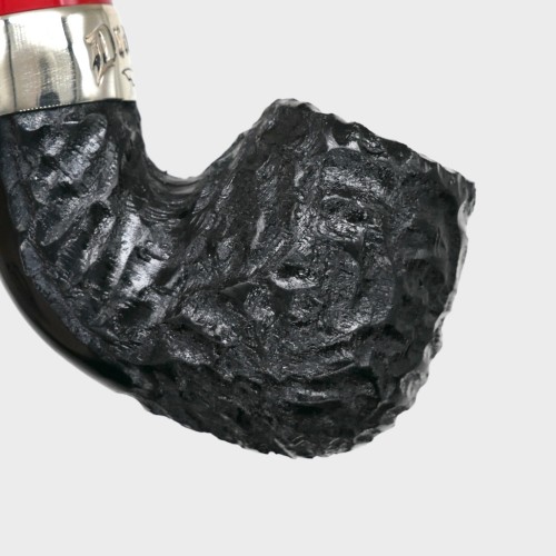 Peterson Dracula 230 Rusticated Ebony Nickel Mounted Fishtail Pipe (PE3240)