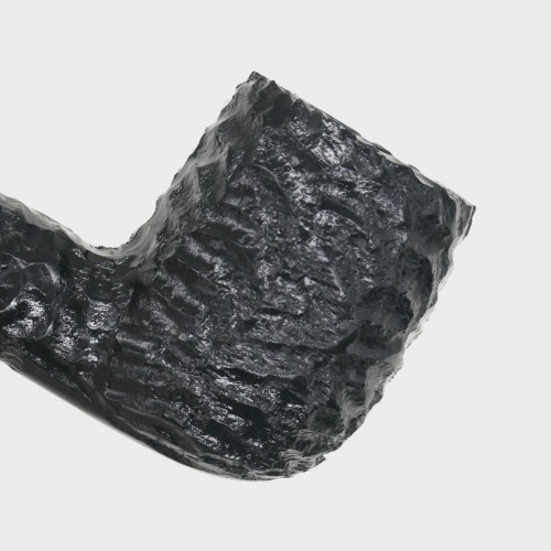 Peterson Dracula 107 Rusticated Ebony Nickel Mounted Fishtail Pipe (PE3291)