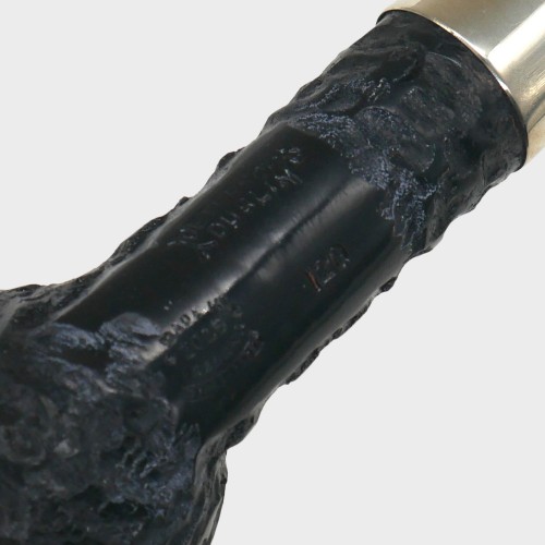 Peterson Dracula 120 Rusticated Ebony Nickel Mounted Fishtail Pipe (PE3292)