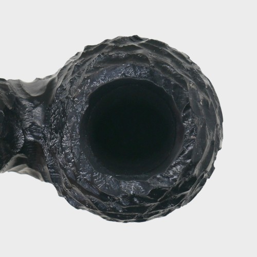 Peterson Dracula XL02 Rusticated Ebony Nickel Mounted Fishtail Pipe (PE3293)