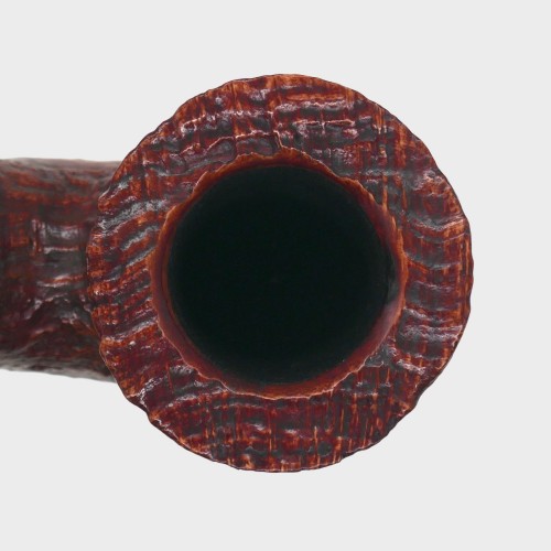 Peterson Irish Harp 05 Sandblast Cumberland Bent Silver Mounted Fishtail Pipe (PE3294)