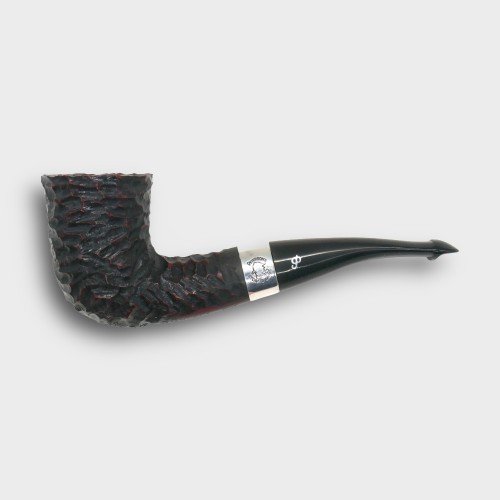Peterson Sherlock Holmes Mycroft Rustic Silver Mounted P Lip Pipe (PE3301)