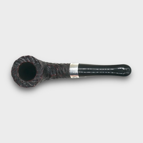 Peterson Sherlock Holmes Mycroft Rustic Silver Mounted P Lip Pipe (PE3301)