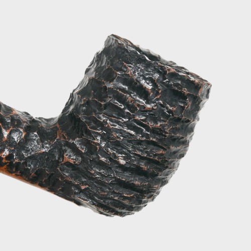 Peterson Derry Rustic 106 Nickel Mounted 9mm Filter Fishtail Pipe (PE3303)