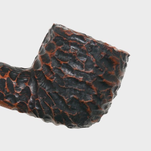 Peterson Derry Rustic 606 Nickel Mounted 9mm Filter Fishtail Pipe (PE3304)