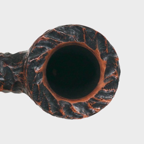 Peterson Derry Rustic 606 Nickel Mounted 9mm Filter Fishtail Pipe (PE3304)