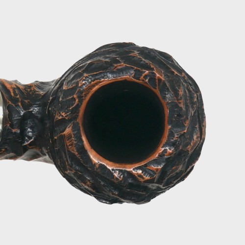 Peterson Derry Rustic 999 Nickel Mounted 9mm Filter Fishtail Pipe (PE3305)