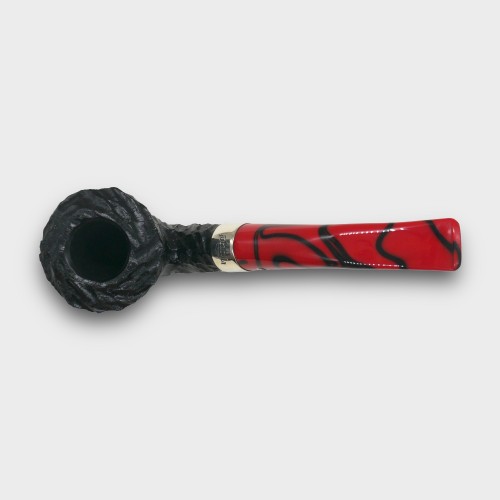 Peterson Dracula B10 Rusticated Ebony Nickel Mounted Fishtail Pipe (PE3308)