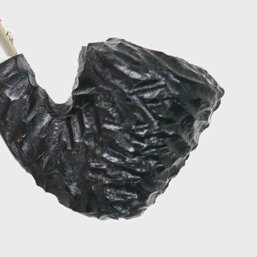 Peterson Dracula B10 Rusticated Ebony Nickel Mounted Fishtail Pipe (PE3308)