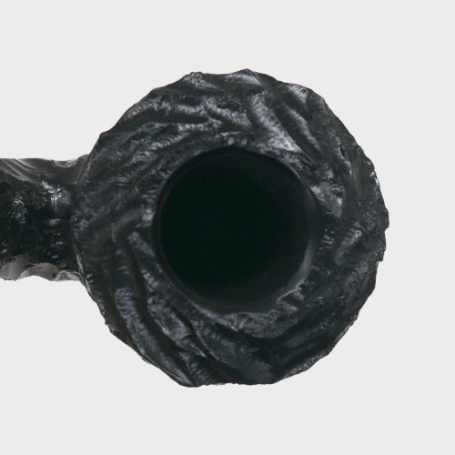 Peterson Dracula B10 Rusticated Ebony Nickel Mounted Fishtail Pipe (PE3308)