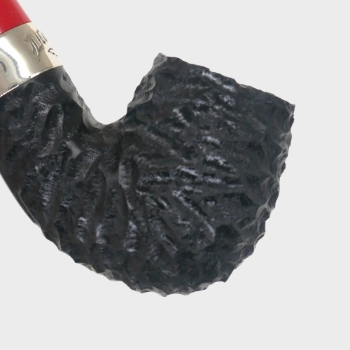 Peterson Dracula XL90 Rusticated Ebony Nickel Mounted Fishtail Pipe (PE3316)