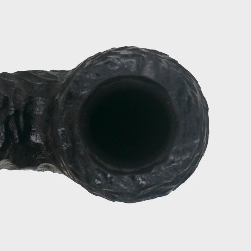 Peterson Dracula XL90 Rusticated Ebony Nickel Mounted Fishtail Pipe (PE3316)