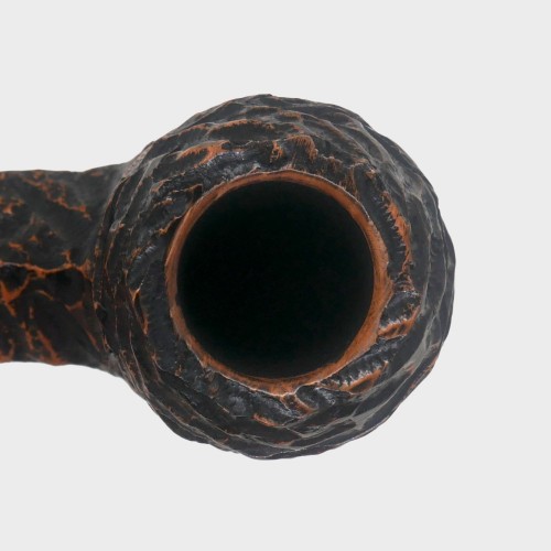 Peterson Derry Rustic 150 Nickel Mounted 9mm Filter Fishtail Pipe (PE3322)