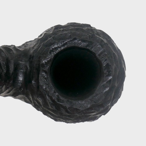 Peterson Dracula XL02 Rusticated Ebony Nickel Mounted Fishtail Pipe (PE3323)