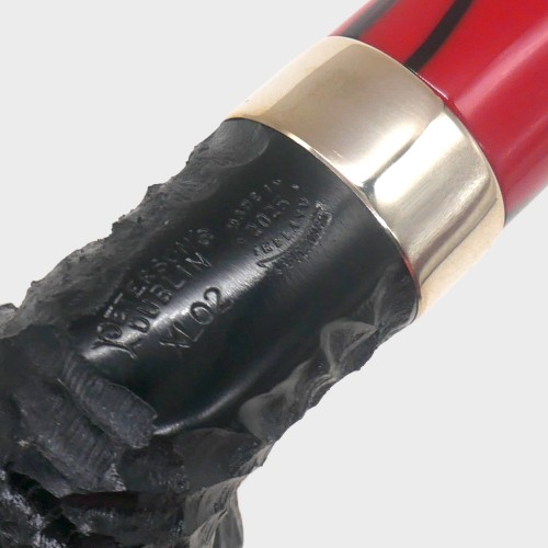 Peterson Dracula XL02 Rusticated Ebony Nickel Mounted Fishtail Pipe (PE3323)