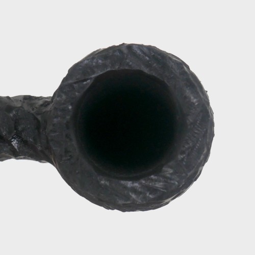 Peterson Dracula XL105 Rusticated Ebony Nickel Mounted Fishtail Pipe (PE3324)