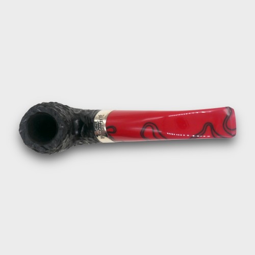 Peterson Dracula XL90 Rusticated Ebony Nickel Mounted Fishtail Pipe (PE3325)