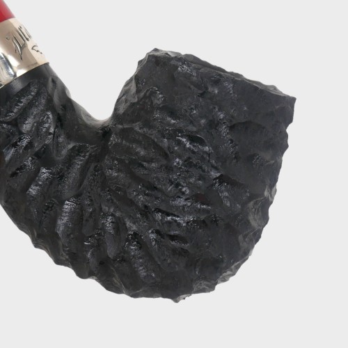 Peterson Dracula XL90 Rusticated Ebony Nickel Mounted Fishtail Pipe (PE3325)