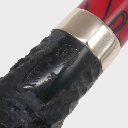 Peterson Dracula XL90 Rusticated Ebony Nickel Mounted Fishtail Pipe (PE3325)