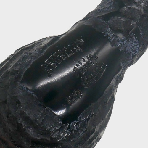 Peterson Dracula 120 Rusticated Ebony Nickel Mounted Fishtail Pipe (PE3331)