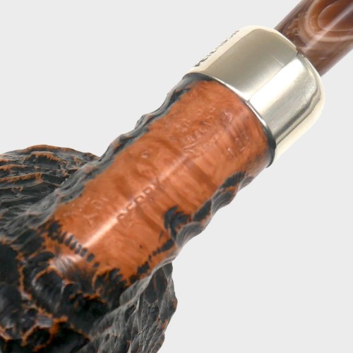 Peterson Derry Rustic 127 Nickel Mounted Fishtail Pipe (PE3335)