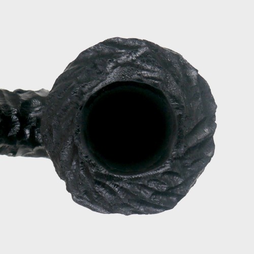 Peterson Dracula B10 Rusticated Ebony Nickel Mounted Fishtail Pipe (PE3336)