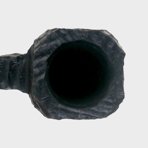 Peterson Dracula 444 Rusticated Ebony Nickel Mounted Fishtail Pipe (PE3337)