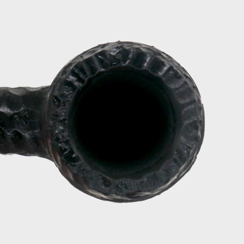 Peterson Dracula 15 Rusticated Ebony Nickel Mounted Fishtail Pipe (PE3341)