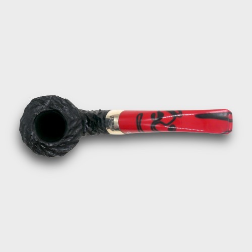 Peterson Dracula B10 Rusticated Ebony Nickel Mounted Fishtail Pipe (PE3342)