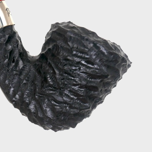 Peterson Dracula B10 Rusticated Ebony Nickel Mounted Fishtail Pipe (PE3342)